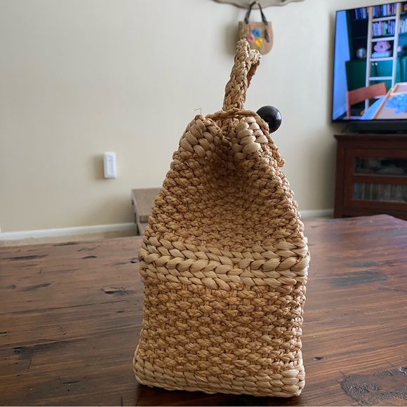 Women Wicker Handbag Bag  Beach Straw Woven Summer Rattan Basket Bag Boho - Picture 12 of 14